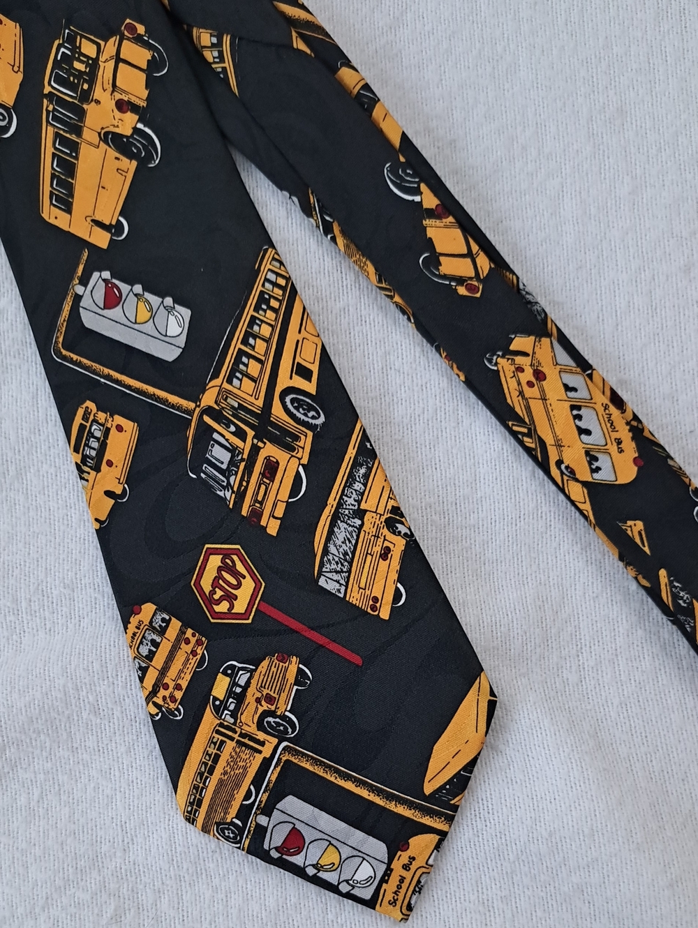 FRATELLO - Yellow School Bus Driver - Mens Neck Tie. Hand Made. LNC